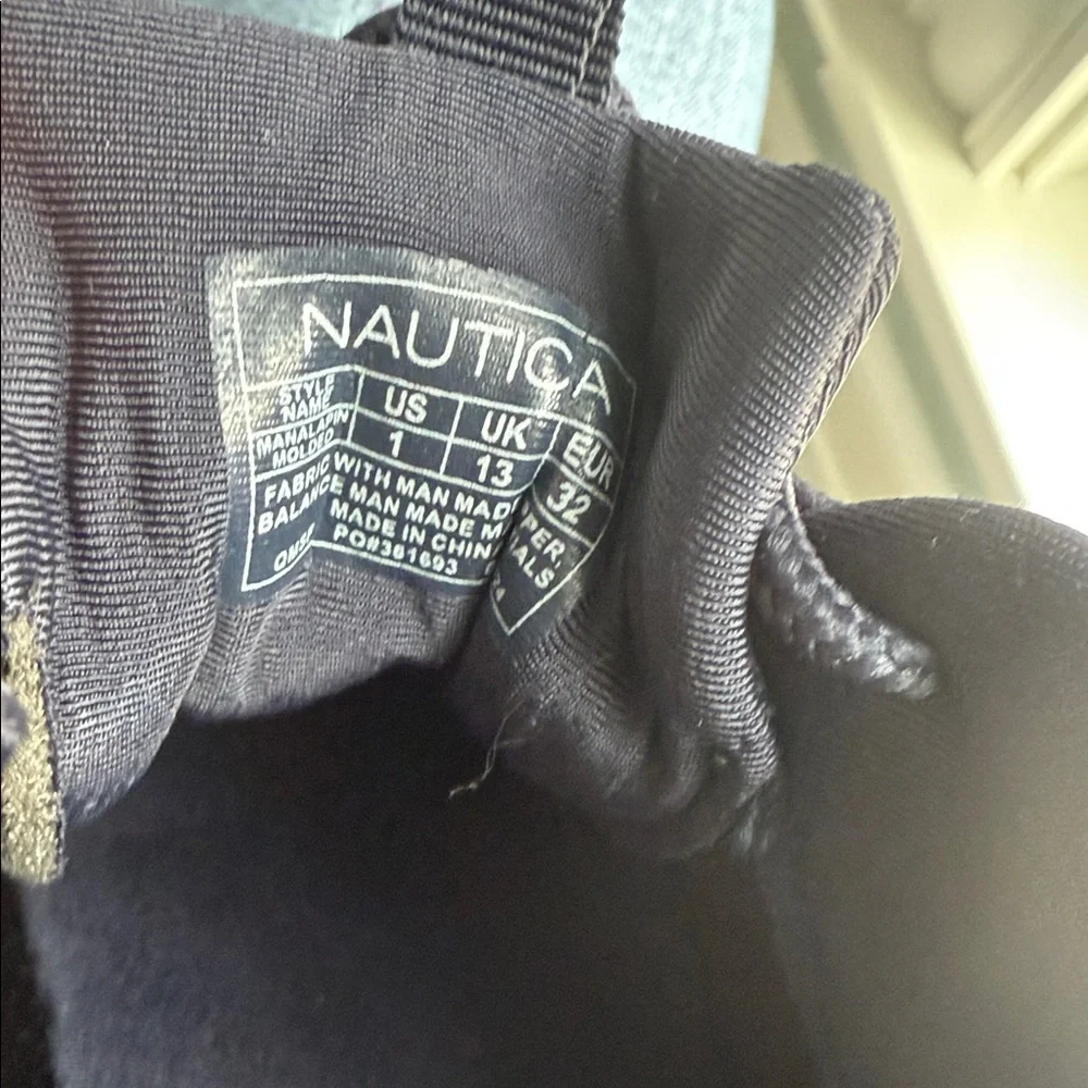 Nautica Manapin Boys Navy Blue/White. Mesh Lace Up athletic Sneakers Size 1